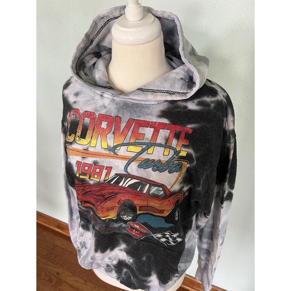 Chemistry 1981 Corvette Turbo Tie Dye Graphic Sweater Pullover Hoodie‎ Sz M - Picture 3 of 7